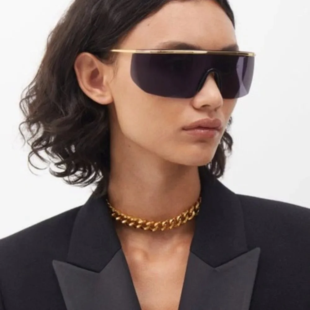 NEW Tom Ford FT0980/S 30A PAVLOS-02 Gold Grey Shield Unisex Sunglasses TF 098/S
